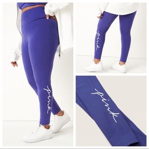 VS VICTORIAS SECRET PINK HIGH WAIST COTTON PANT TIGHT LEGGING SWEATS INDIGO M